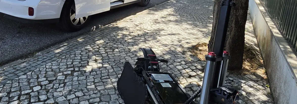 Trotinete elétrica preparada para utilização no exterior